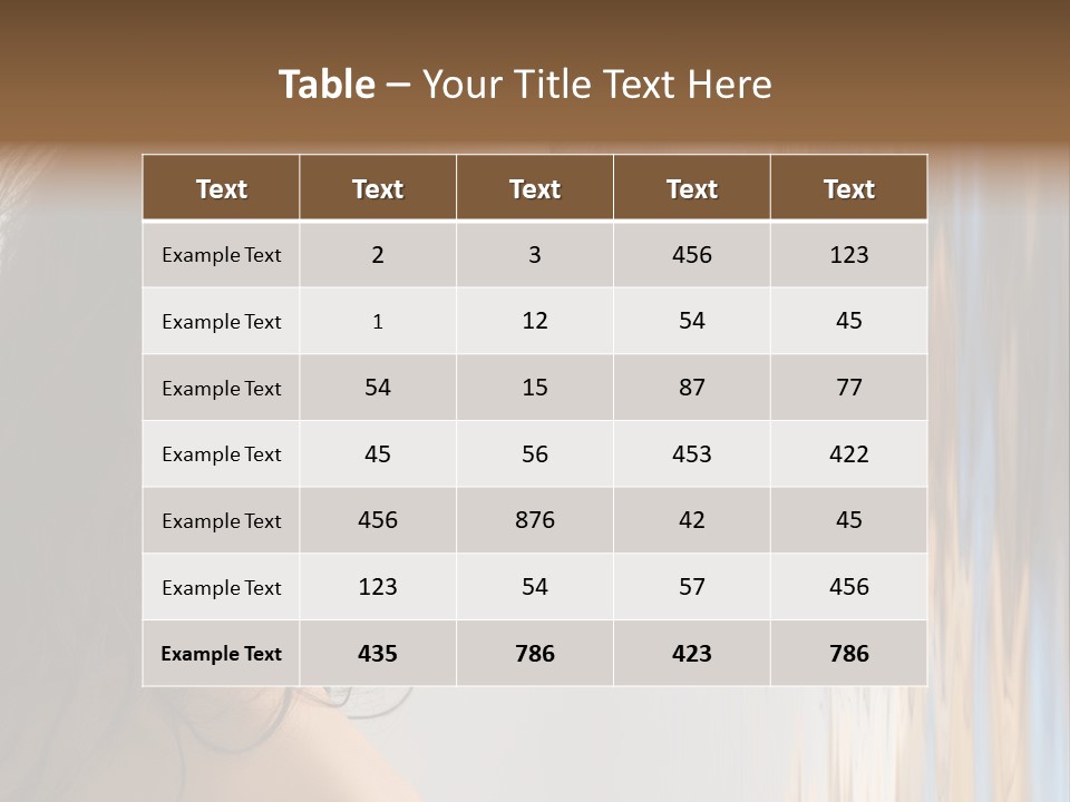 Girl Brunette Brown PowerPoint Template