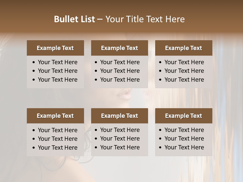 Girl Brunette Brown PowerPoint Template