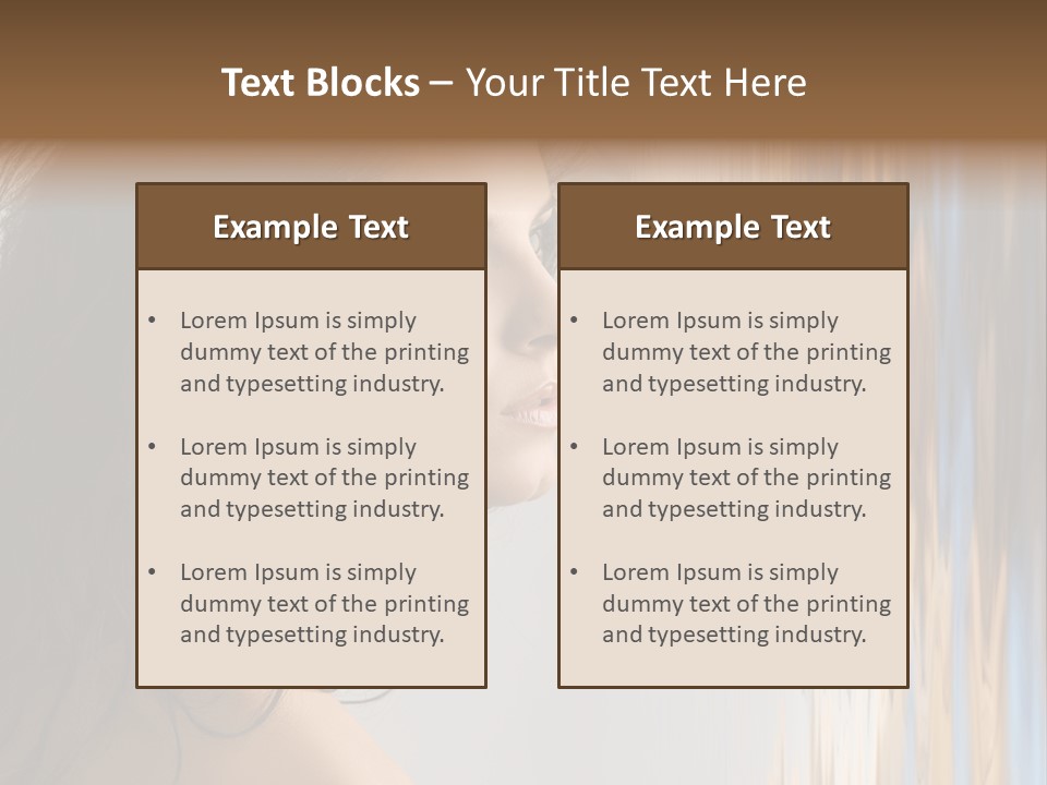 Girl Brunette Brown PowerPoint Template