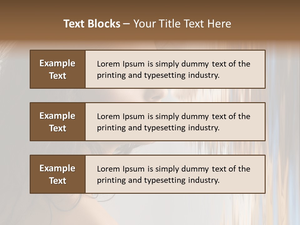 Girl Brunette Brown PowerPoint Template