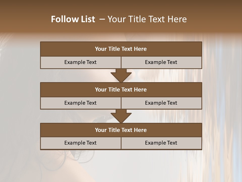 Girl Brunette Brown PowerPoint Template