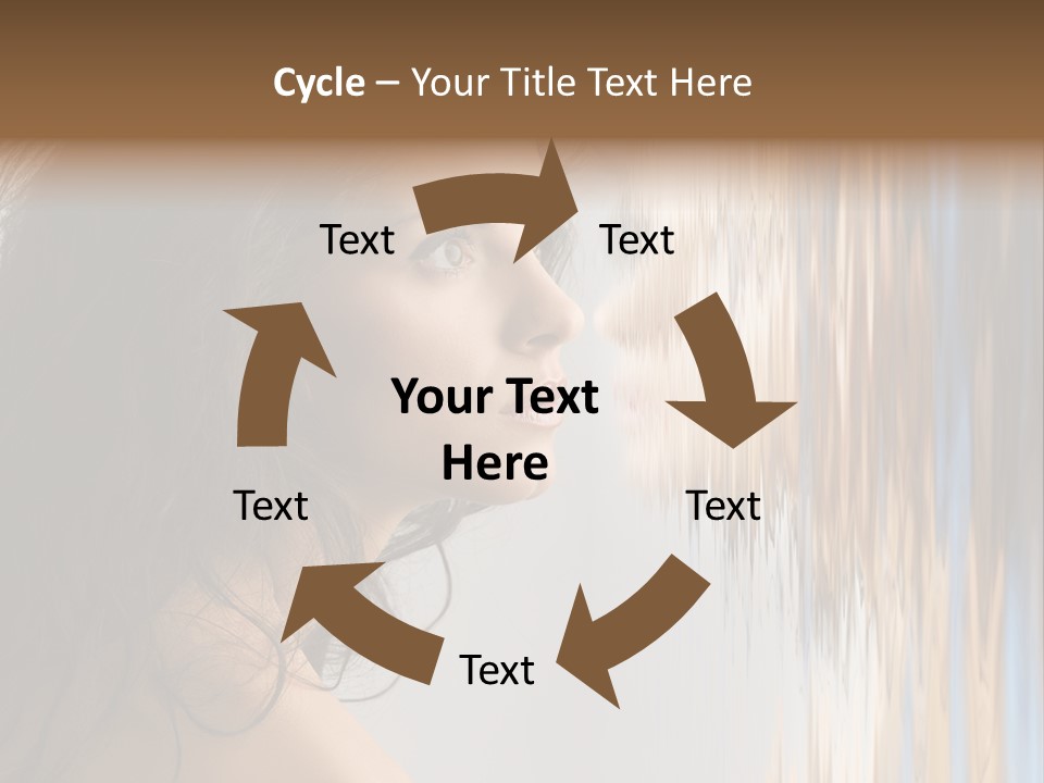 Girl Brunette Brown PowerPoint Template