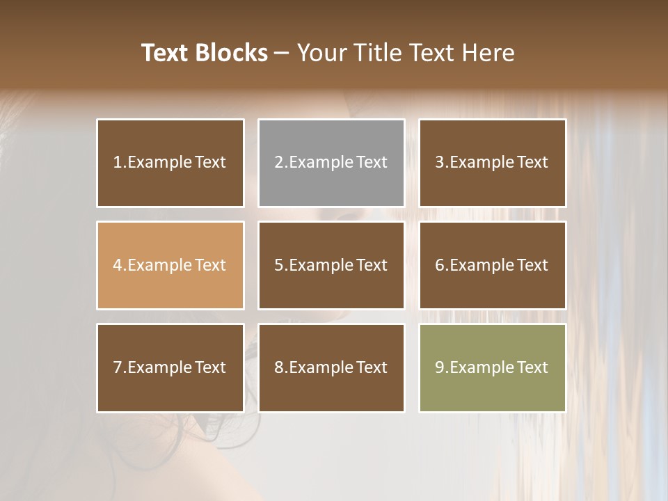 Girl Brunette Brown PowerPoint Template