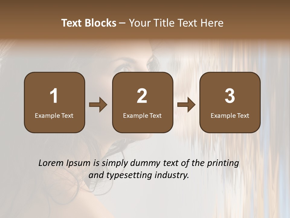 Girl Brunette Brown PowerPoint Template