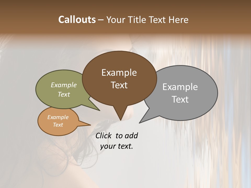 Girl Brunette Brown PowerPoint Template