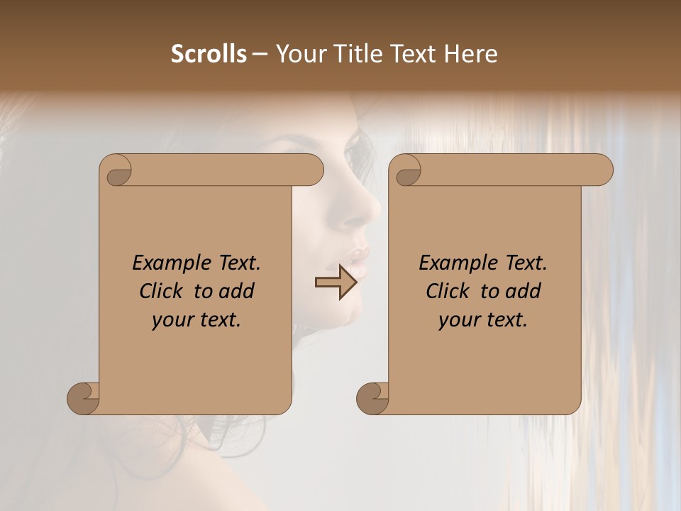 Girl Brunette Brown PowerPoint Template