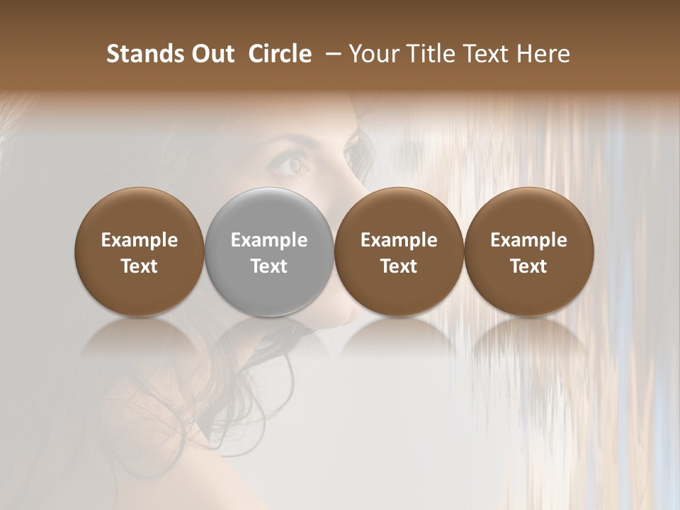 Girl Brunette Brown PowerPoint Template