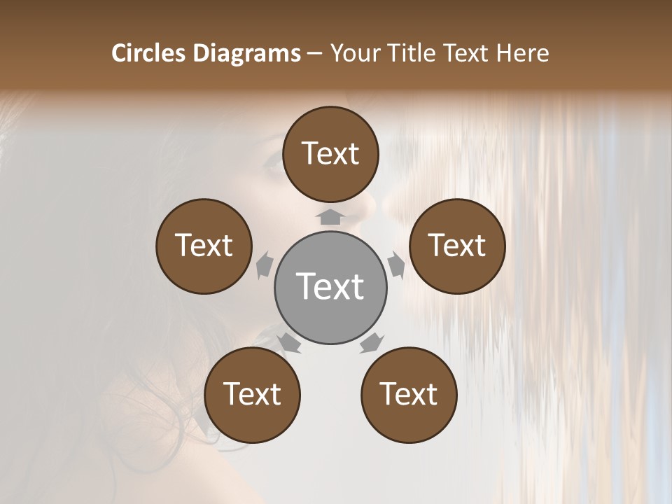 Girl Brunette Brown PowerPoint Template