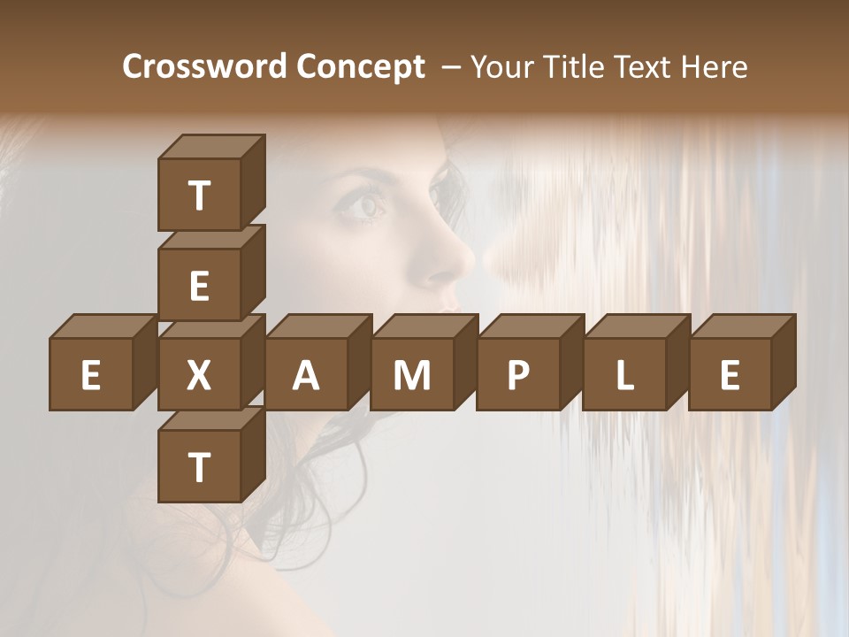 Girl Brunette Brown PowerPoint Template