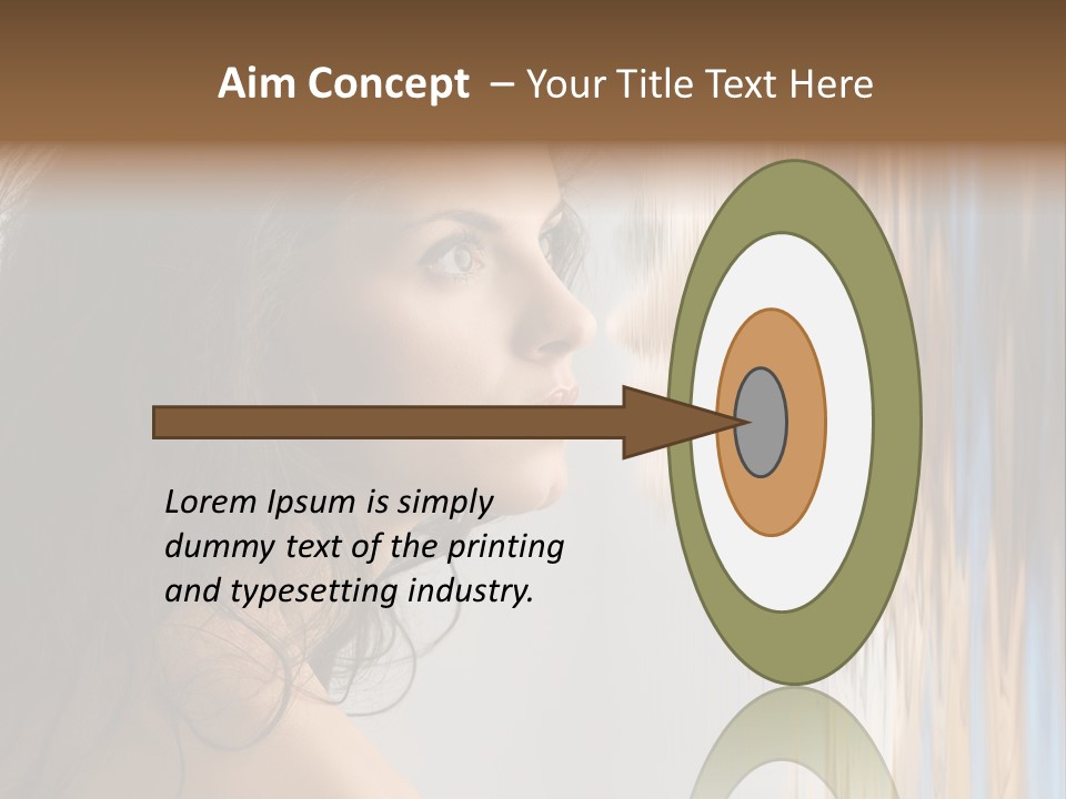 Girl Brunette Brown PowerPoint Template