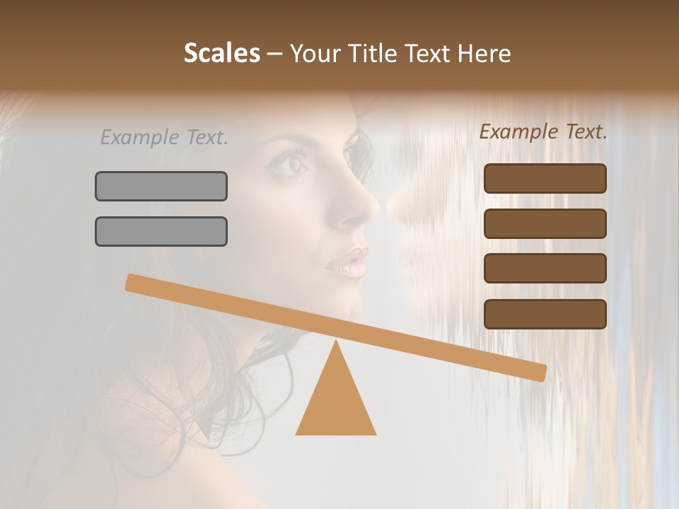 Girl Brunette Brown PowerPoint Template