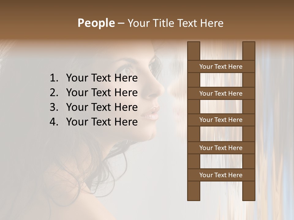 Girl Brunette Brown PowerPoint Template