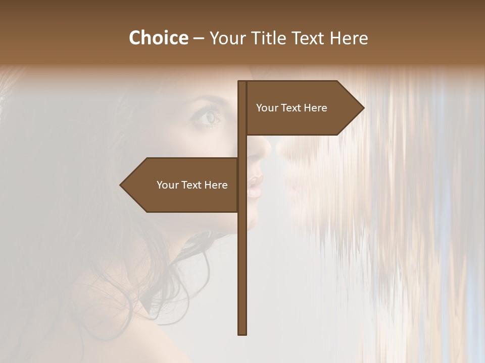 Girl Brunette Brown PowerPoint Template