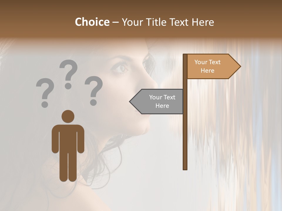 Girl Brunette Brown PowerPoint Template