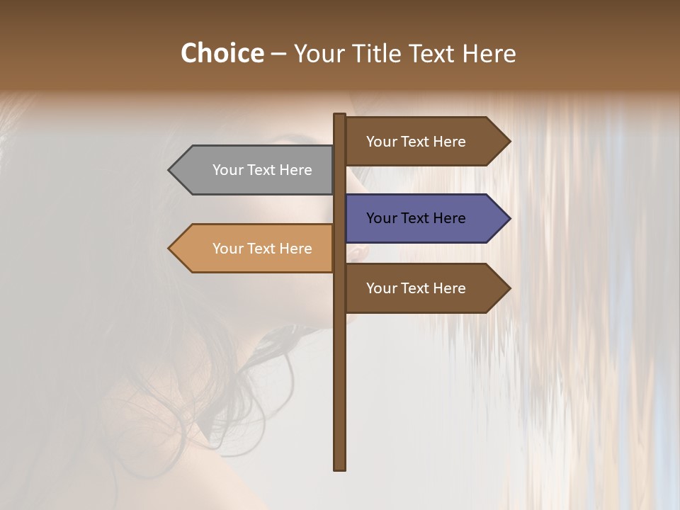 Girl Brunette Brown PowerPoint Template