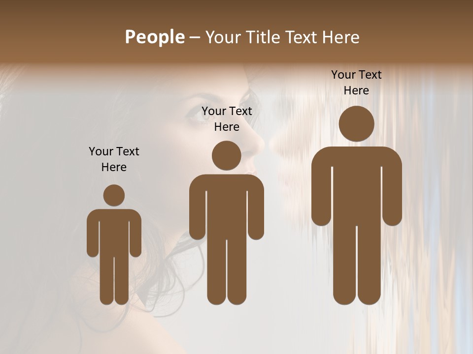 Girl Brunette Brown PowerPoint Template