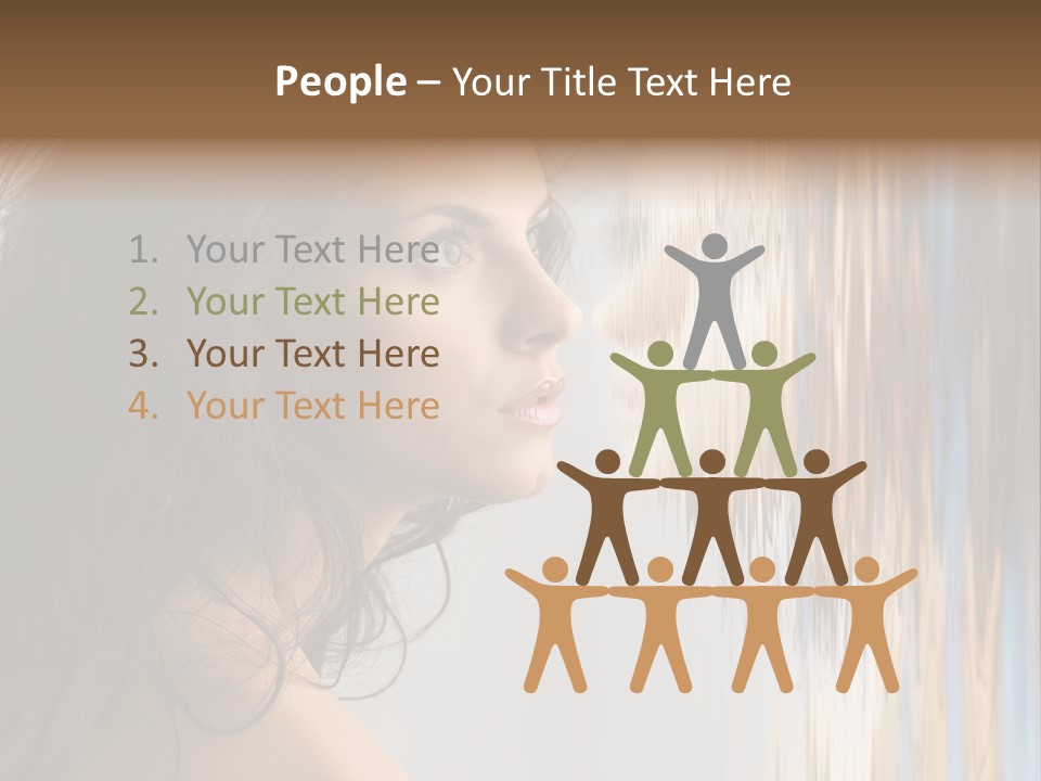 Girl Brunette Brown PowerPoint Template