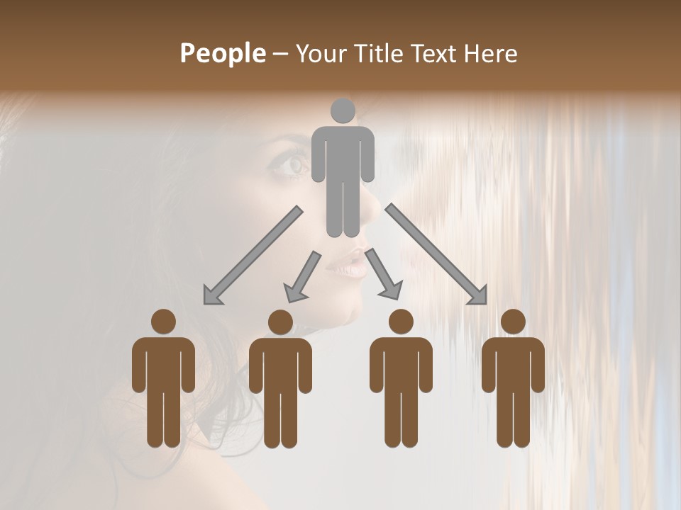 Girl Brunette Brown PowerPoint Template