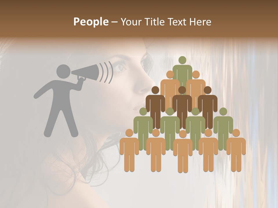 Girl Brunette Brown PowerPoint Template