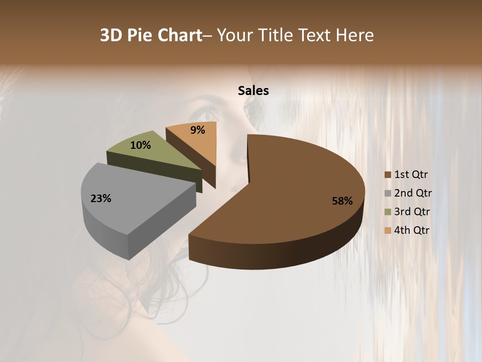 Girl Brunette Brown PowerPoint Template