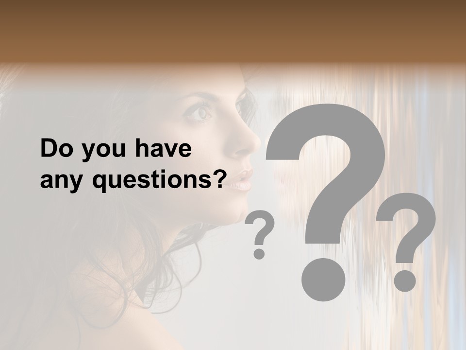 Girl Brunette Brown PowerPoint Template