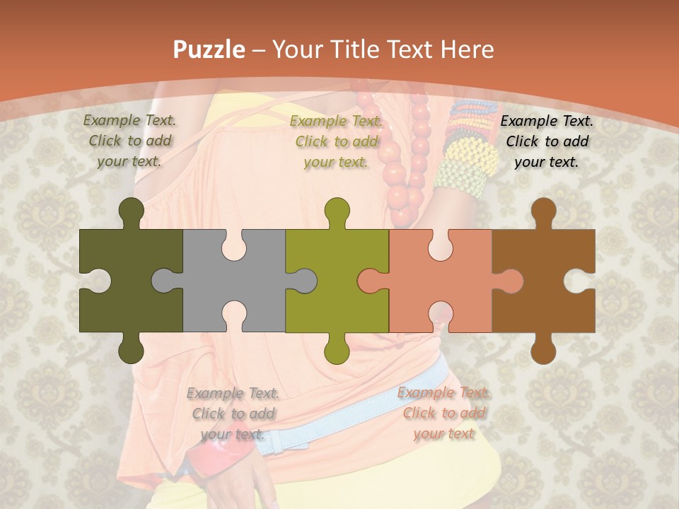 Girl Closeup Kiss PowerPoint Template