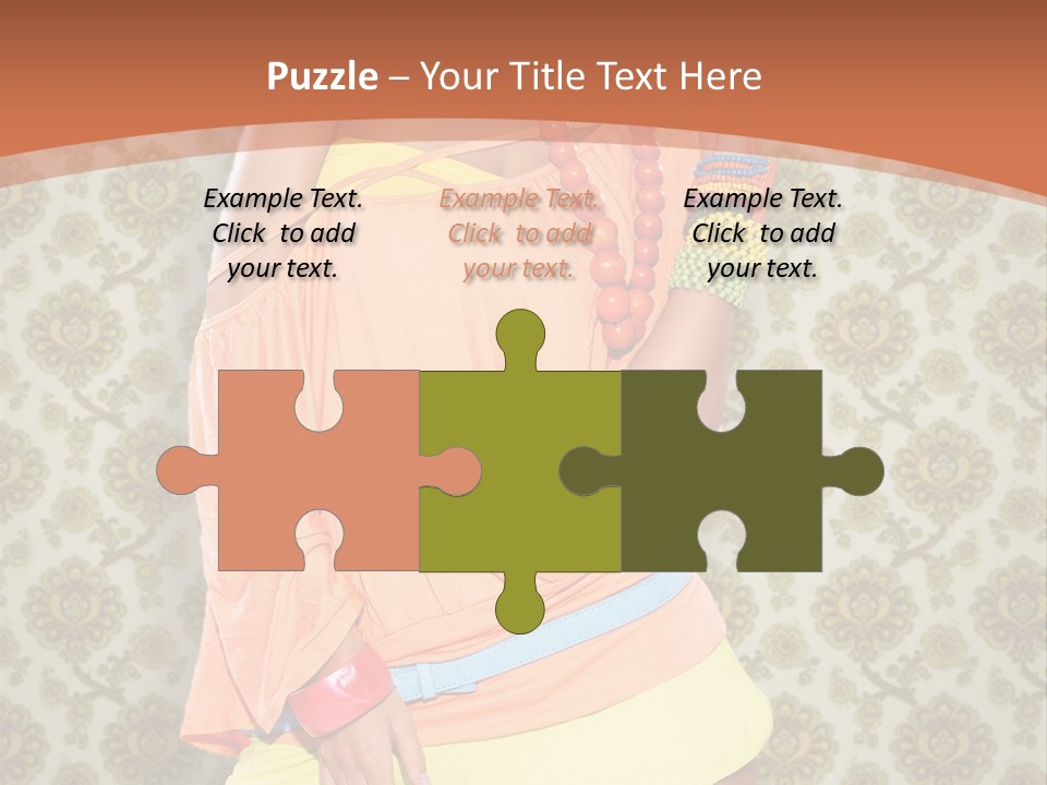 Girl Closeup Kiss PowerPoint Template