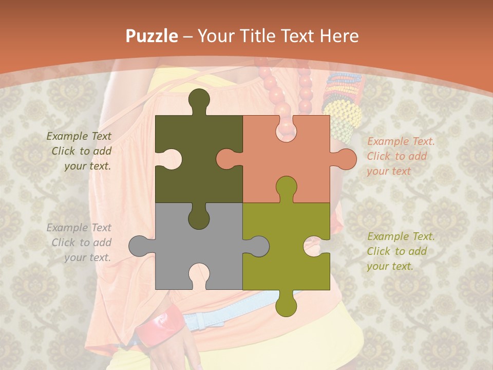 Girl Closeup Kiss PowerPoint Template