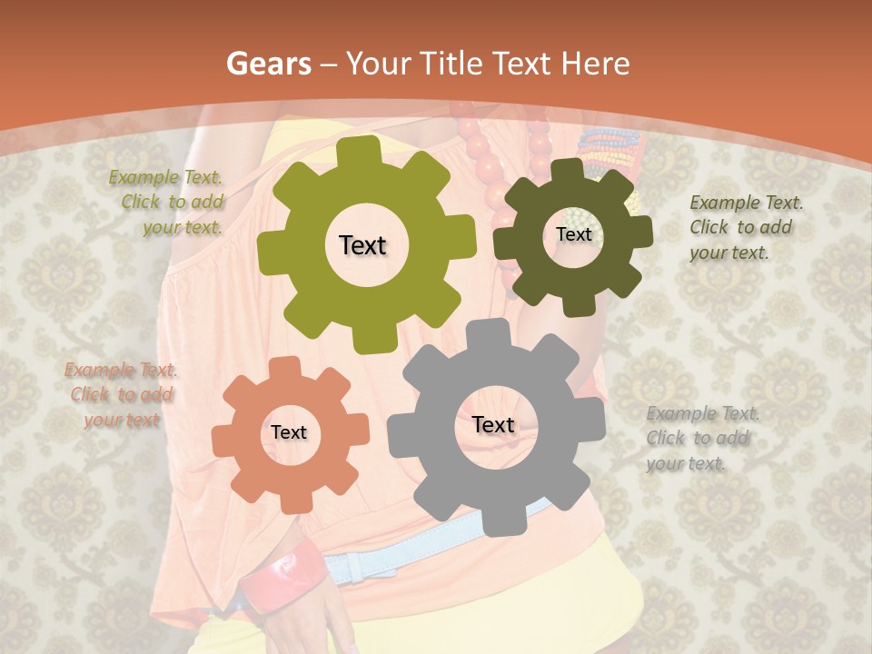 Girl Closeup Kiss PowerPoint Template