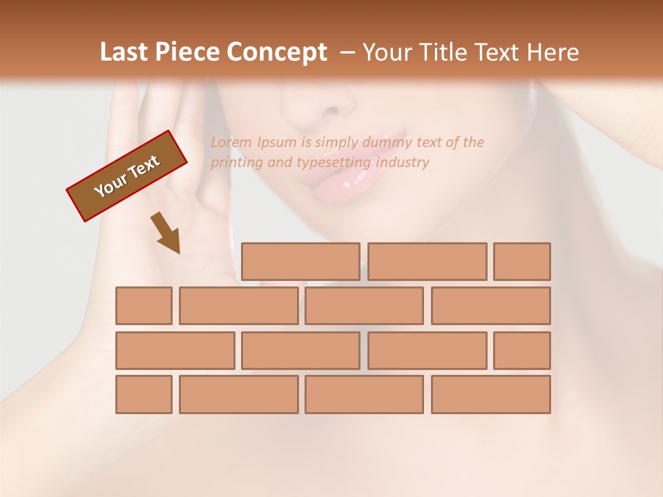 Caucasian Attractive Portrait PowerPoint Template