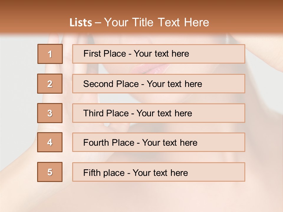 Caucasian Attractive Portrait PowerPoint Template