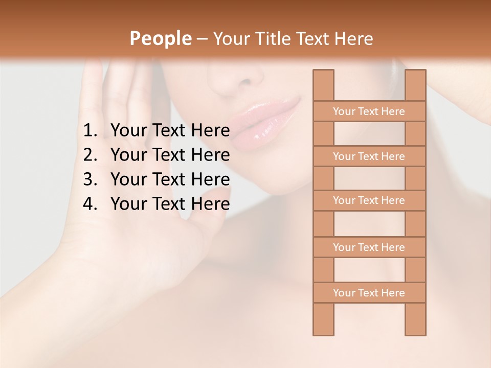 Caucasian Attractive Portrait PowerPoint Template