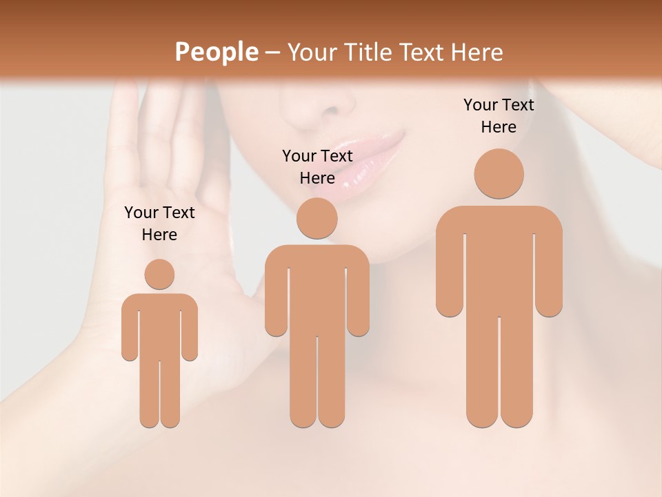 Caucasian Attractive Portrait PowerPoint Template