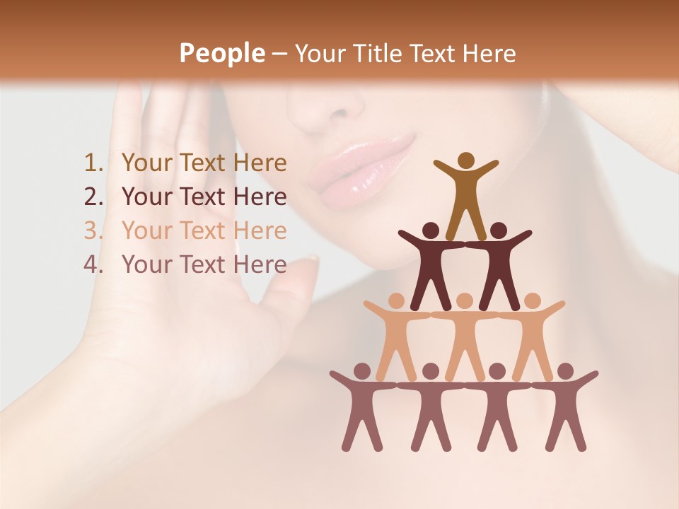 Caucasian Attractive Portrait PowerPoint Template