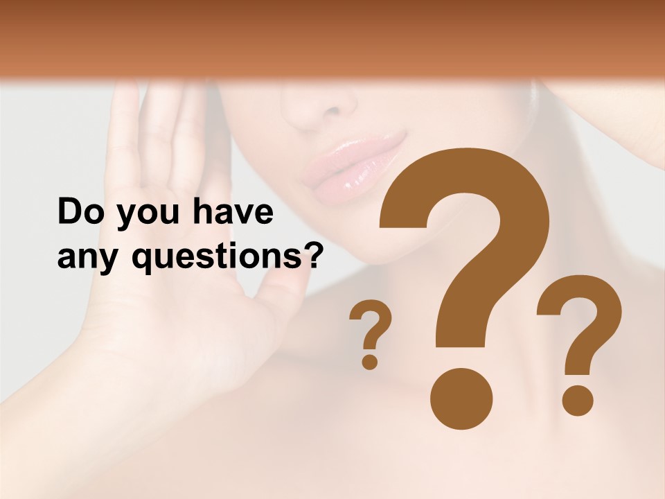 Caucasian Attractive Portrait PowerPoint Template