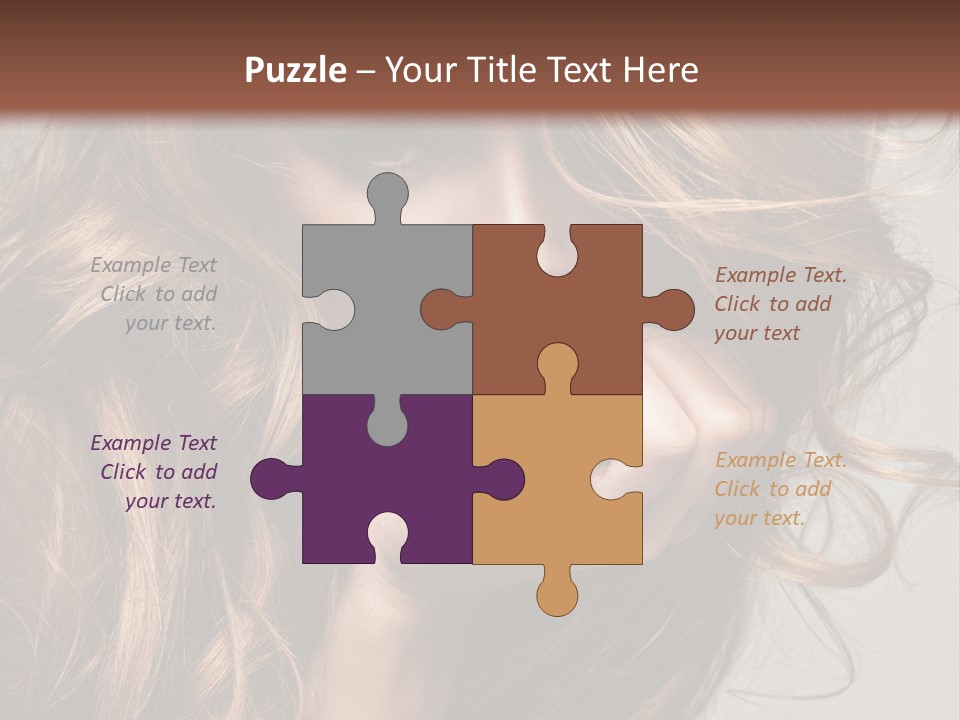 Kobiece Twarz Pani PowerPoint Template