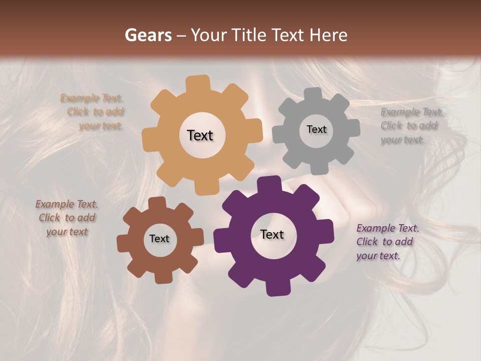 Kobiece Twarz Pani PowerPoint Template