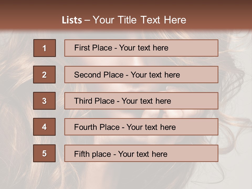 Kobiece Twarz Pani PowerPoint Template