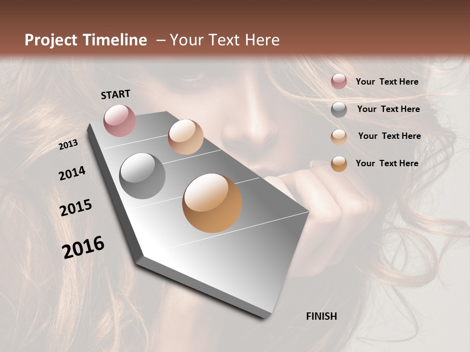 Kobiece Twarz Pani PowerPoint Template