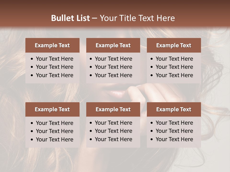 Kobiece Twarz Pani PowerPoint Template