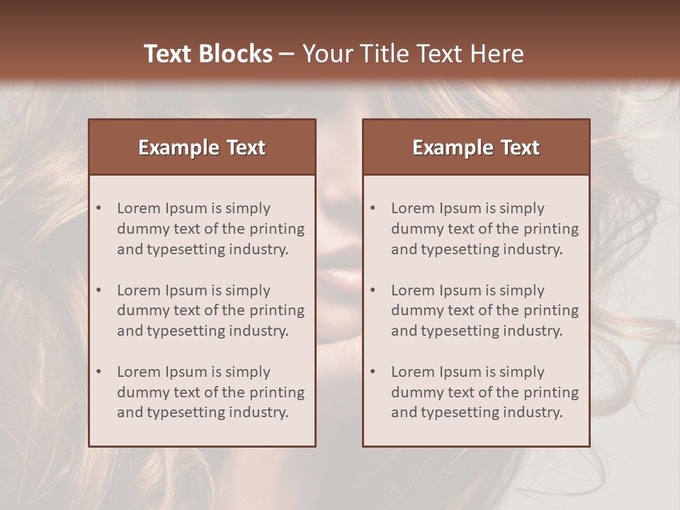 Kobiece Twarz Pani PowerPoint Template