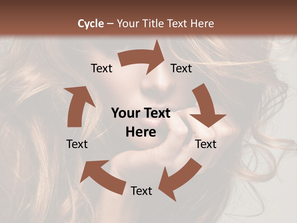 Kobiece Twarz Pani PowerPoint Template