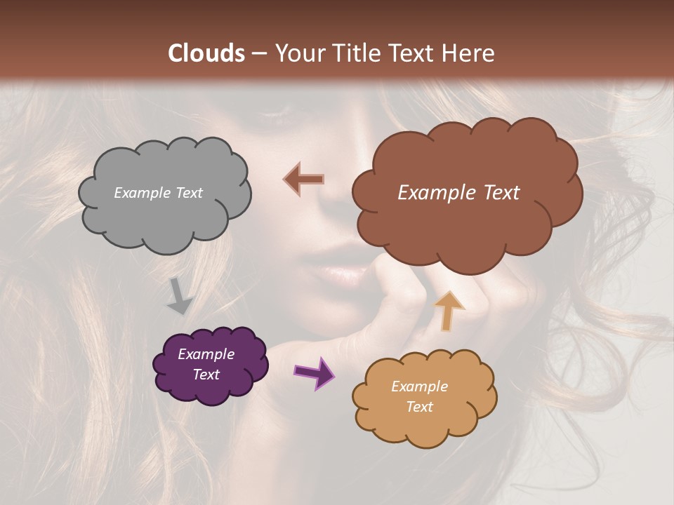 Kobiece Twarz Pani PowerPoint Template