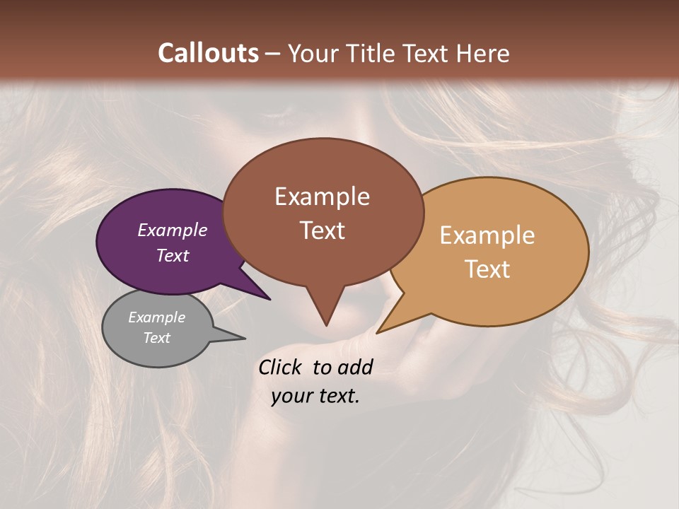Kobiece Twarz Pani PowerPoint Template
