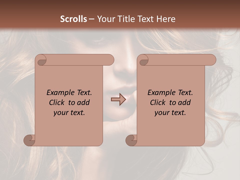 Kobiece Twarz Pani PowerPoint Template