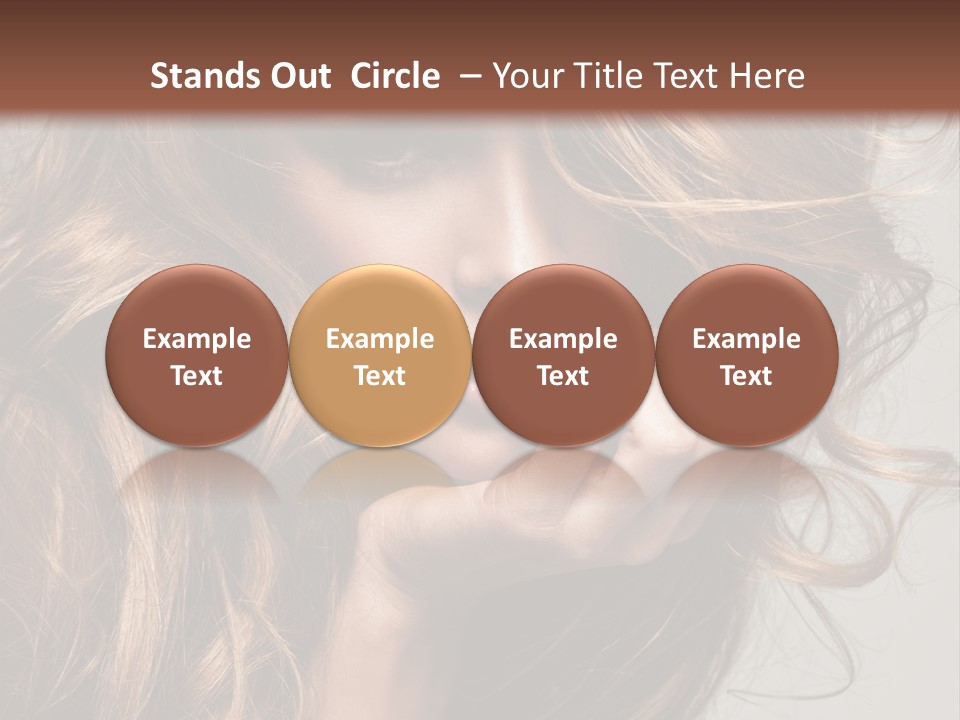 Kobiece Twarz Pani PowerPoint Template