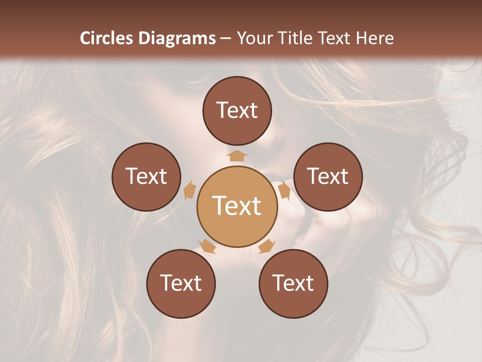 Kobiece Twarz Pani PowerPoint Template