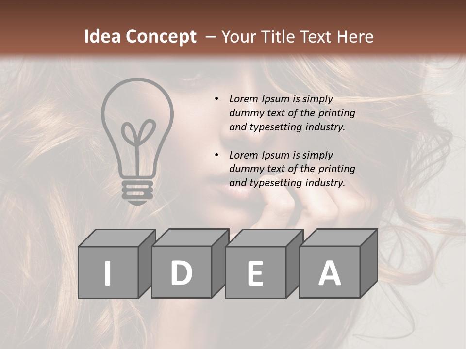 Kobiece Twarz Pani PowerPoint Template