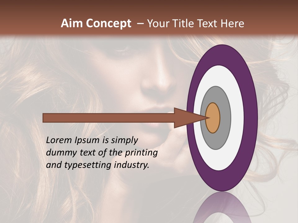 Kobiece Twarz Pani PowerPoint Template