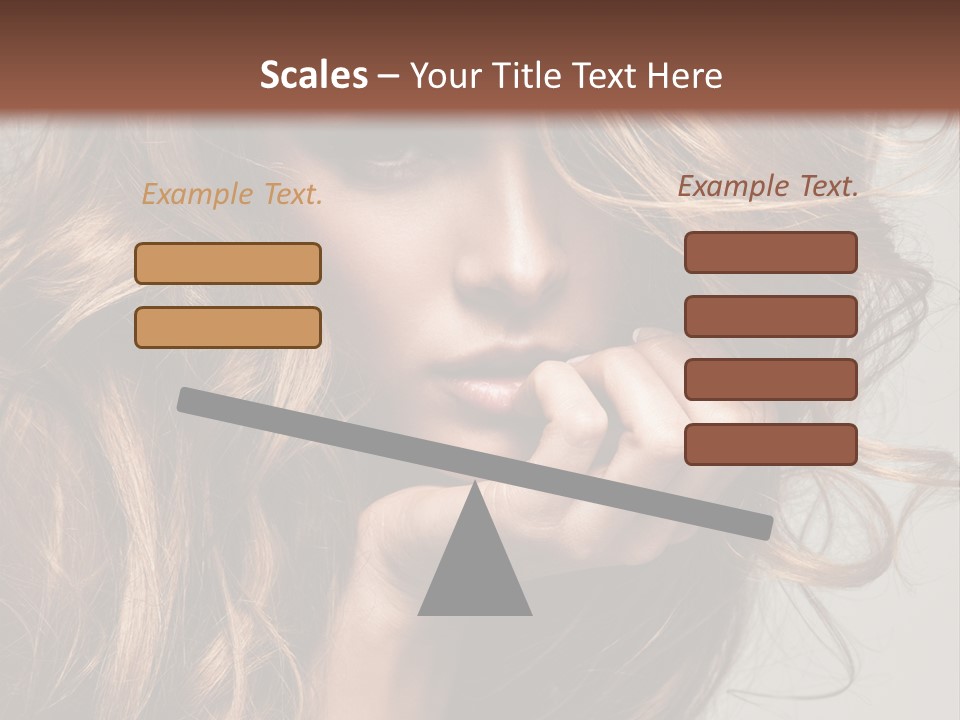 Kobiece Twarz Pani PowerPoint Template